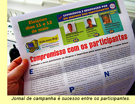 Jornal de campanha &eacute; sucesso entre os participantes.